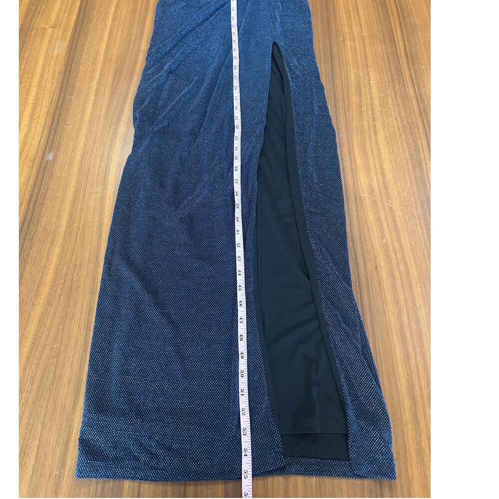 Nookie Navy Metallic Nova Gown, Revolve, New Year's, Holiday, Prom, Large NWT - Picture 8 of 11